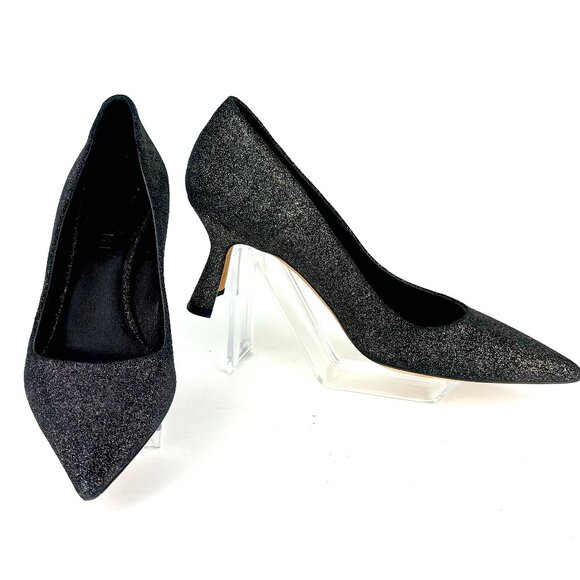 M.Gemi Rimini Sparkle Pumps – Italian Glitter Statement Heels, Size 38/8US - Picture 1 of 12